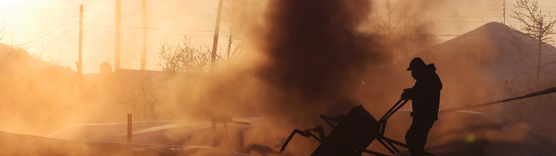 Man working in a coal plant